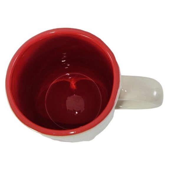 DEI Christmas Gnome Home Sweet Gnome Coffee Mug Holidays Santa Cup Red Inside - Picture 3 of 8